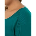 thumbnail image 5 of Terra & Sky Women's Plus Size Scoop Neck Shirred Side T-Shirt, 5 of 7