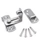 thumbnail image 2 of Right Angle Door Latch 90 Degree Door Lock Buckle with Screws Door Hasp Latch Stainless Steel, 2 of 5