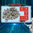 thumbnail image 3 of Nylon Insert Locknut Acier Inoxydable 304, Vis Hexagonales Anti-Rouille et Anti-Humidité Résistantes à la Corrosion pour Larges Applications, Inclut 200 Pcs Boulons et Écrous à Bride M3 à M12, 3 of 7