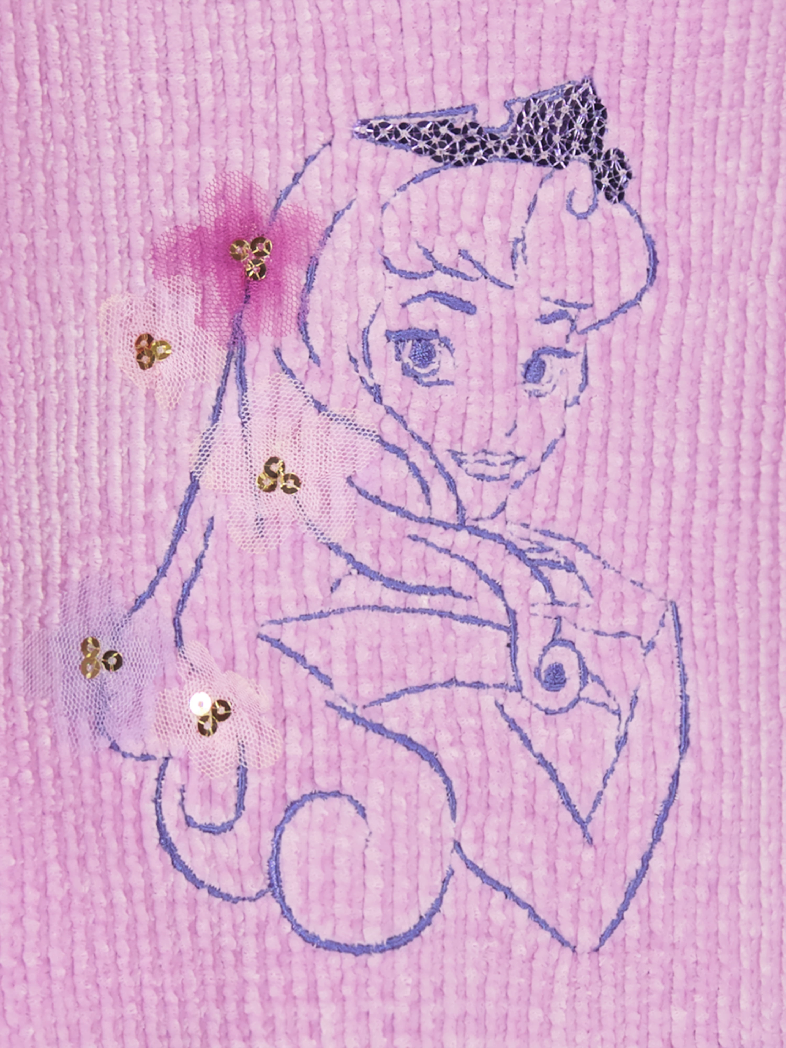 Princess Aurora Toddler Girls Chenille Sweater, Sizes 12 Months - 5T