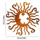 thumbnail image 5 of Arte de pared Sun Moon Stars Decor Escultura de metal para interiores y exteriores (amarillo) Ehuebsd Libre de BPA, 5 of 9
