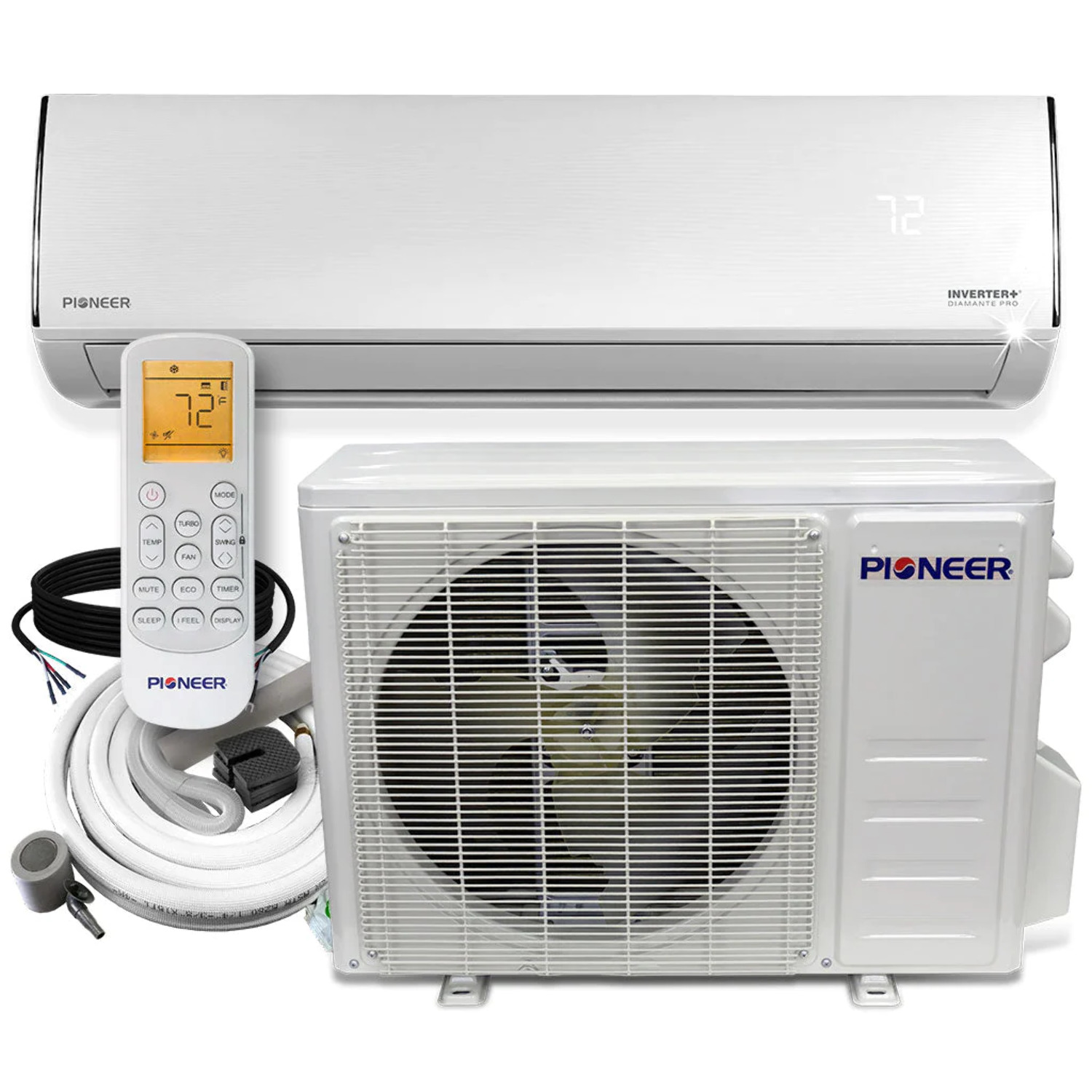 Pioneer 9000 BTU Mini-Split Air Conditioner/Heater, White