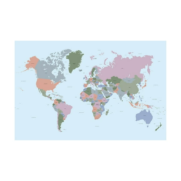WCIC World Map poster 59 x 42cm Home Living Room Wall Décor