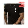 thumbnail image 1 of Men's King of Spades Graphic Tee - Casual Crew Neck Short Sleeve, Lightweight Cotton T-Shirt for Summer & All-Season Wear, Machine Washable, Summer Shirts, 1 of 7