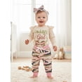 thumbnail image 6 of BemeyourBBs Toddler Baby Girl Hunting Outfit Long Sleeve Daddy's Girl Romper with Camouflage Pants and Headband 3Pcs Fall Clothes Set, 6 of 9