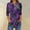 B45 Purple summer tops for women clearance under $5, variant on Cagogo Women's 3/4 Length Sleeve Shirt Summer Basic Tops Under $5 Casual Button-up V Neck Henley Floral Print Tshirts Shirts Trendy Summer Green T Shirts Clothes