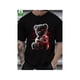 thumbnail image 1 of Men's Summer Cotton T-Shirt with Devil Bear Graphic Print - Casual Crew Neck, Short Sleeve, 100% Cotton, Machine Washable, Casual attire, 1 of 6