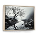 thumbnail image 2 of Designart "The Charming Moodiness Of Lake Fog" Landscape Lake River Floater Framed Canvas Wall Art, 2 of 5