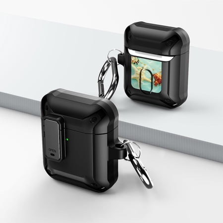 Duo Shield Secure Lock Designed For Apple AirPods Generation 1 & 2 With Hook  Black/Black price history on PriceWatchPro