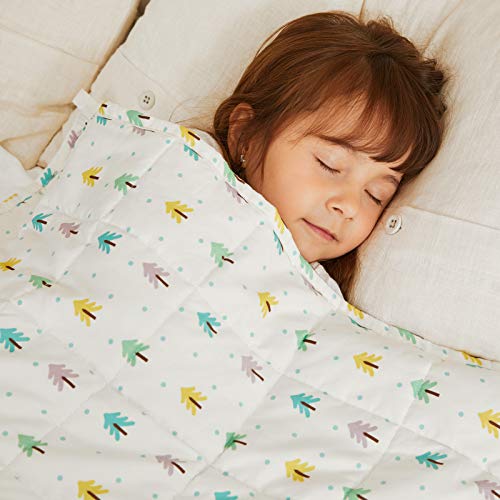 Ourea Kids Weighted Blanket for Kids (41"x60", 7 pounds) for Single Size Bed, Soft Fabric with