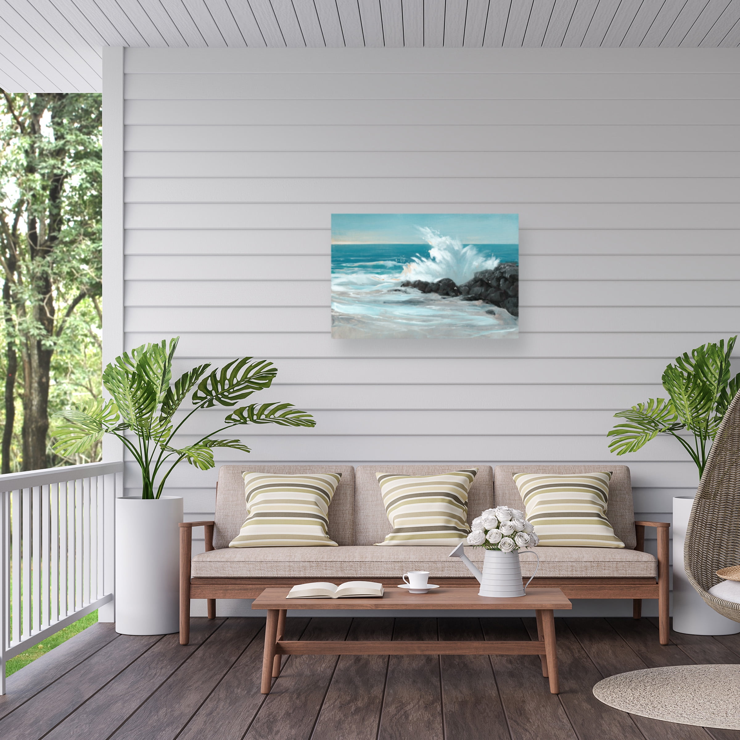 Tim O'Toole 'Crashing Wave I' Outdoor Canvas 16x24