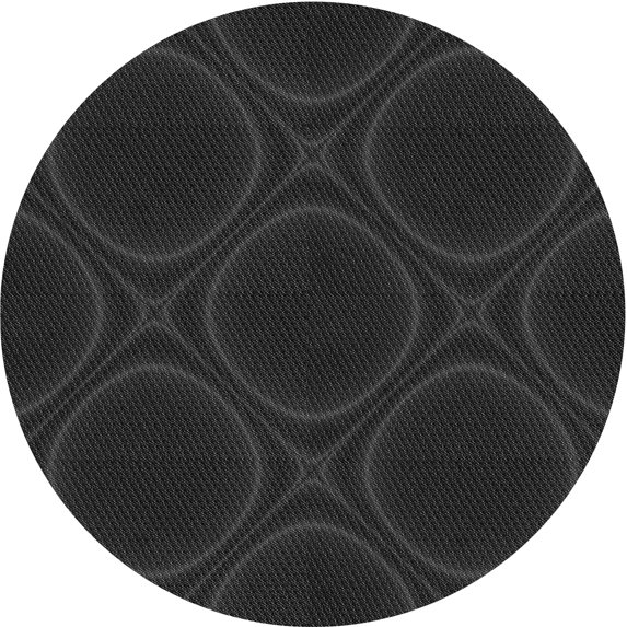Ahgly Company Machine Washable Indoor Square Transitional Midnight Gray Area Rugs, 3' Square