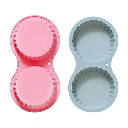 

Candy Molds 2 Pieces Of 2 Simple Corrugated Round Silicone Baking Pan Cake Mold Bread Pizza Pan Air Fryer Baking Tools