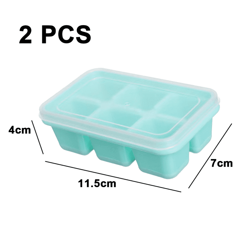 Gerich Ice Tray Mould, 4 Pcs Silicone Ice Cube Trays, Replacement Ice Mold  and Lid Compatible for Kitchenaid Ice Shaver, Whiskey, Cocktails 