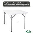 thumbnail image 3 of Mesa Plegable Cuadrada 86cm Plastico Fiesta Evento Reunion Kingshouse 300166, 3 of 9