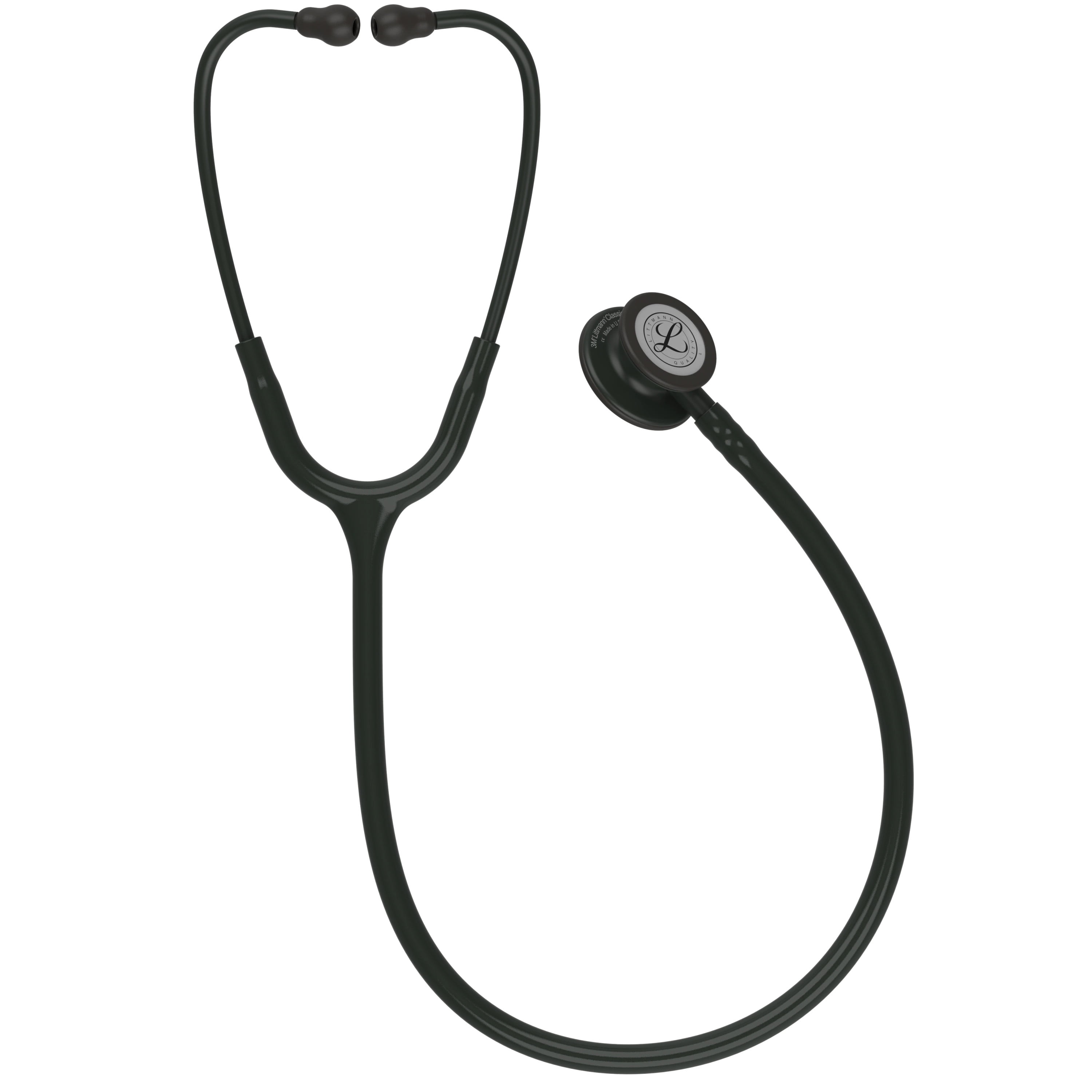 3M Littmann Classic III Monitoring Stethoscope, 5803, Stainless Steel Black-Finish Chestpiece, 27" Black Tube, Black Stem and Headset