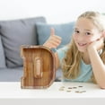 thumbnail image 3 of Qonioi Wooden Letter Savings Bank, Transparent Glass Coin Bank with English Alphabet, Money Box, Piggy Bank, 3 of 6