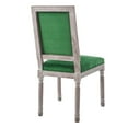 thumbnail image 4 of Modway Court French Vintage Performance Velvet Dining Side Chair in Natural Emerald, 4 of 8