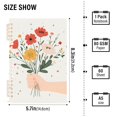 thumbnail image 2 of FORMRS 1-Subject Spiral Notebook 8" x 5" College Ruled 60 Refillable Sheet A5 Hard Cover, 2 Pack, Gray Cute Flower, 2 of 7