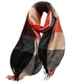 thumbnail image 2 of Joau Winter Scarf for Women Plaid Blanket Scarf Thick Soft Warm Large Scarves Chunky Oversized Scarfs Long Tassel Shawl Wraps for Women Gifts for Ladies, 2 of 3