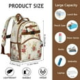 thumbnail image 6 of Multi-layered travel backpack, spacious, lightweight and durable, water-resistant, ideal for commuting, featuring Butterfly prints., 6 of 6