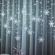 thumbnail image 4 of Guirnalda de luces LED con forma de copo de nieve para cortina, luces de ventana con memoria enchufables y 8 modos para guirnaldas de cortina navideñas, luces de hadas con forma de carámbano, 4 of 5