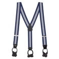 thumbnail image 1 of SuspenderStore Men's Navy/Grey Striped Button Suspenders - 1.5 Inch Wide, 1 of 10