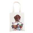 thumbnail image 1 of Inteprter Bolsa de lona para pintar, bolsa de compras, multicolor, reutilizable, de larga duración, multiusos, para mujer, accesorios para exteriores Artesanía 005-28*35 Inteprter HA082993-06, 1 of 6