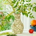 thumbnail image 3 of Sungmor Blue and White Ceramic Flower Vase, Vintage Ice Cracked Glaze Porcelain Vase, Pretty Centerpieces Flower Arrangement Vase for Home Decor, 8.2 Inch Decorative Vases for Table, Shelf, Mantel, 3 of 8