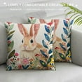 thumbnail image 3 of Nawypu  Easter Floral Pillow Covers Spring Flowers Bunny Holiday Cushion Cases Rabbit Decoration for Home Couch, 3 of 5