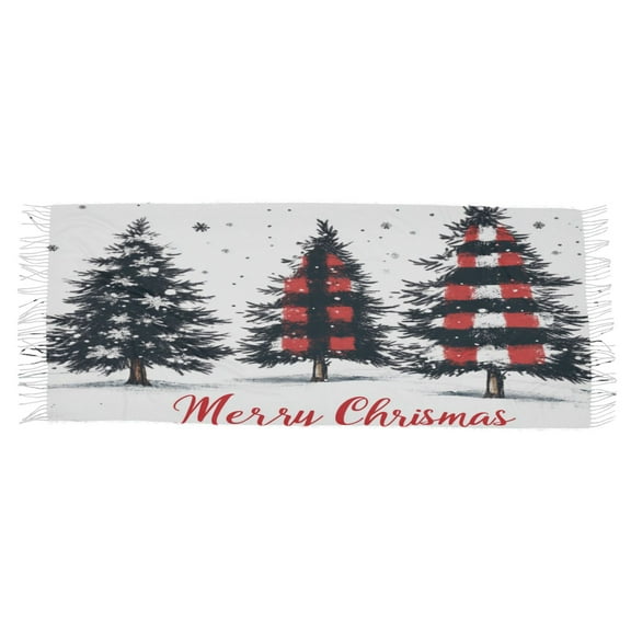BZSMCE Women Scarf Red Black Buffalo Plaid Pattern Simple Pattern Soft Warm Long Large Scarves