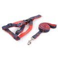 thumbnail image 1 of Adjustable Dog Pet Harness No Pull Nylon Denim Leash Set, 1 of 8