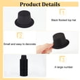 thumbnail image 4 of 50 Pcs 2.55Inch Mini Black Top Hats Plastic Miniature Hats Mini Velvet Hats Mini Formal Hats Bowler Hat Crafts Pet Hat Christmas Party Hair, 4 of 6