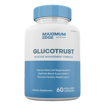 GLUCOTRUST Capsules, Glucotrust Blood Sugar Supplement, Gluco Trust Reviews Pills Maximum Edge Formula (1 Bottle)