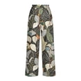 thumbnail image 6 of Amzcrzy Wide Leg pants Women 2026 Floral Print Cotton Linen Womens Trouser Pants Loose Fit Casual Summer Palazzo Pants Breathable High Waisted Lounge Pants Women with Pockets for Vacation Daily, 6 of 7