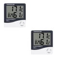 thumbnail image 3 of Injueey Mini termómetro digital Medidor de humedad Temperatura ambiente Interior LCD Despertador Higrómetro 9.5 cm * 10.5 cm 2piezas, 3 of 6