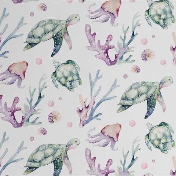 S4Sassy Peel & Stick Vinyl Wallpaper, Sea Life Wallpaper Contact Paper Waterproof - Green, 25"X 120", Removable Wall Covering For Home Decor In Bedrooms, Renter Spaces, Cabinets
