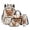 Beige-Yorkshire Terrier Paw Bone, variant on Kuiaobaty Backpack Set with Pencil Case for Girls Boys 17 Inch Backpack Lunch Bag with Bottle Holder Large Capacity Bookbag with Lunch Box for School Travel, Sunflower Horse Print