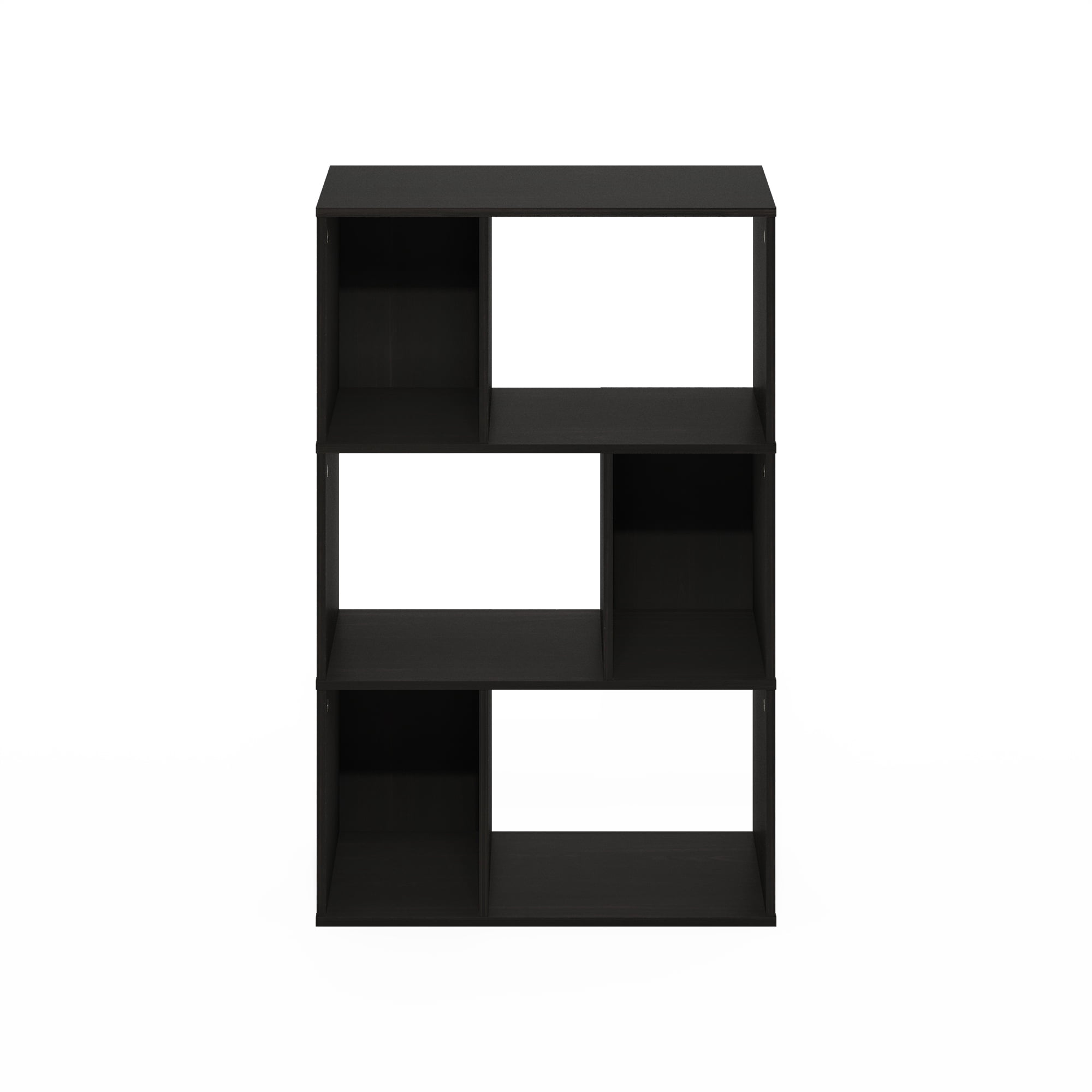 Furinno DALY 6-Cube Irregular Cubes Bookcase in Bookshelf in Storage Espresso