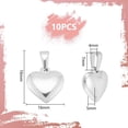 thumbnail image 3 of 10 dijes de corazón de acero inoxidable de 16 mm, colgantes de corazón inflado, dijes de metal para collares, pulseras, pendientes y bisutería para el Día de San Valentín., 3 of 6