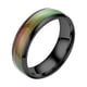 thumbnail image 2 of Anillo de pareja con esmalte sensible a la temperatura, de moda, que cambia de color, anillo de plata de 6 mm., 2 of 4