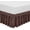 Brown, variant on Wrap Around Elastic Eyelet Bed Skirts 14 1/2 Inches Drop Dust Ruffle Three Fabric Sides Easy On/Easy Off Adjustable Polyester Cotton