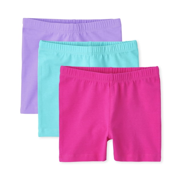 Pantalones cortos Cartwheel The Children's Place para niñas, color rosa neón, paquete de 3