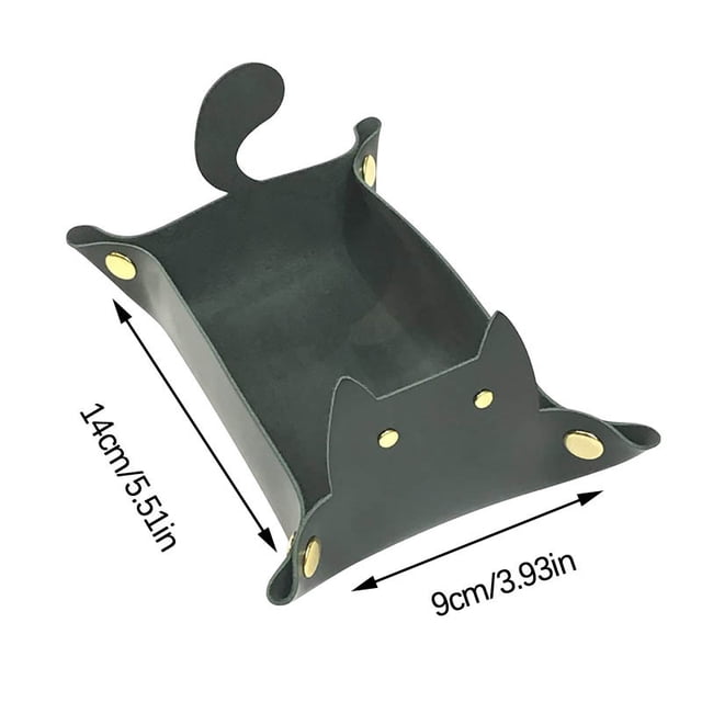 Yhmxh Organizadores y almacenamiento Caja de almacenamiento plegable con bandeja creativa para escombros en la sala de estar, caja de cuero para guardar llaves en el porche. Almacenamiento de ducha