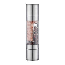 Manual Stainless Steel Pepper Grinder - Mini Head. Durable Material, Two Grinding Heads, Compact and Portable, Easy to Use, Versatile for Spices