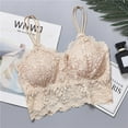 thumbnail image 2 of Women Lingerie Corset Lace Floral Bralette Padded Bra Camis Underwear Wire Free Sheer Lace Bra Crop Tops Brassiere, 2 of 2