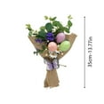 thumbnail image 2 of Árbol de Pascua con Flores Artificiales Iluminadas con Led | Luces Ambientales Amarillas Cálidas a Pilas | Tallos Florales Realistas con Adornos de Huevos de Pascua | Jarrón de Escritorio para Decora, 2 of 2