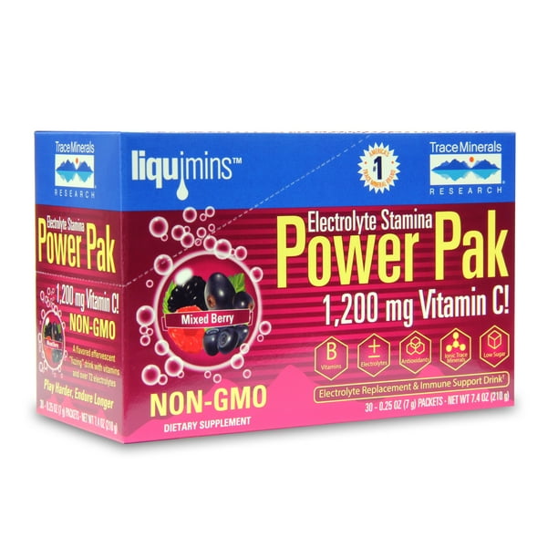 Trace Minerals Research Electrolyte Stamina Power Pak Mixed Berry 30