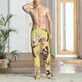 thumbnail image 5 of Uemuo Beautiful Bright Birds And Flowers Pattern Men's Wide Leg Palazzo Lounge Pants with Pockets Light Weight Loose Comfy Casual Pajama Pants-Small, 5 of 9