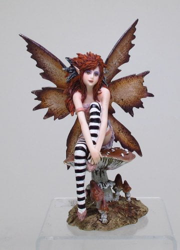 9.38 Inch Steampunk Fairy Sitting on Vintage Luggage Statue Figurine by PTC 